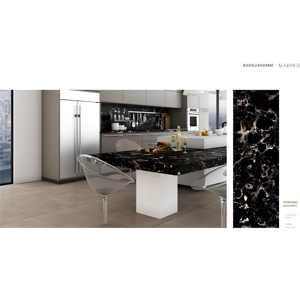 Losas de porcelana sinterizada de piedra Calacatta Bianco de cuerpo completo de 800x2400 mm y 15 mm de grosor, con aspecto de mármol, para interiores de hoteles de lujo. - Product Image 4