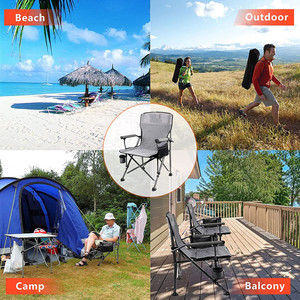 Venta al por mayor personalizado ligero nuevo diseño plegable playa camping silla con bolsa de refrigeración plegable para pesca al aire libre camping silla - Product Image 6