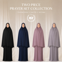 Nouvel ensemble de Telekung en coton 2025 – Tenue de prière musulmane portable avec sac à fermeture éclair pour femme, idéal pour l'Omra et le Hajj