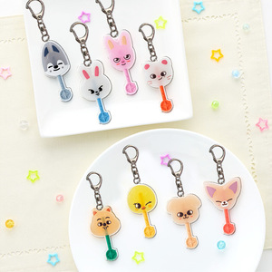 <b>Custom</b> Creative Star Lollipop Pendant PVC <b>Keychain</b> with UV Printing Cartoon Design Fashion Trend Souvenir Accessory - Product Image 2
