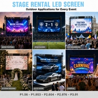 Sistema Completo de Alquiler de Pantalla LED para Escenarios de 4mx3m, P5 IP65 Resistente al Agua, Paquete Llave en Mano para Eventos