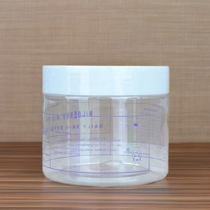 Custom Printing 30ml 60ml 120ml 150ml 200ml 250ml 300ml 500ml <b>Clear</b> <b>Plastic</b> Pet Pot Jars Cosmetic <b>Containers</b> With Lids - Product Image 1