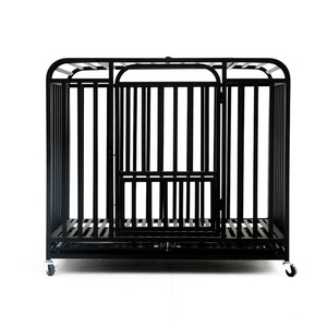 Vente en gros de caisse pour chien en métal de luxe avec assemblage détachable Serrure de plateau de tuyau en fer galvanisé et fermeture à bouton-Fournitures pour animaux de compagnie