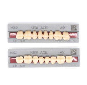 Зубные материалы, Перекрашенные искусственные зубы, новый тип, задняя пластина, твердые, 8 шт. X 12(96 шт.)/коробка, верхние и нижние челюсти - Product Image 5