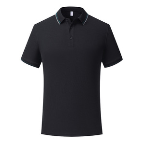 Camiseta Polo de Trabajo Personalizada para Hombre, Manga Corta, Color Sólido, Poliéster Negro, Uso Diario - Product Image 1