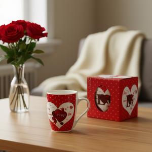 Eb <b>Valentine</b> Ceramic Mug 600ml Heart Design Microwave Dishwasher Safe With Gift <b>Box</b> Business Gifts - Product Image 2