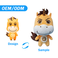 Porte-clés en peluche personnalisé, miniatures Ours, Lion, Chien, Cheval, Éléphant, Poulet, jouet animal en peluche de dessin animé, pour machine à griffes