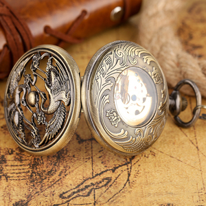 Amoureux masculins et féminins mode fleur creuse motif phénix mode <span class=keywords><strong>montre</strong></span> de poche <span class=keywords><strong>or</strong></span> <span class=keywords><strong>montre</strong></span> pour <span class=keywords><strong>femme</strong></span> montres mécaniques - Product Image 2