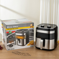 Four à Friture à Air Chaud Numérique 12L avec Écran Tactile et Fenêtre de Visualisation, Four Rotatif Multifonctionnel pour Cuisine Domestique – Vente en Gros