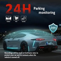 Caméra embarquée AI 2 canaux 4K+2K avec avertissement ADAS, trajectoire GPS, écran IPS 3,16 pouces, carte mémoire jusqu'à 256 Go