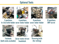 Torno de Banco Horizontal CNC de Doble Husillo para Trabajo Mediano, Máquina de Control Numérico Computarizado para Metalurgia