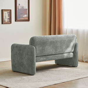 Canapé-lit Modasi moderne deux places en tissu avec coussin en mousse, dossier rembourré, décoratif, pour petits espaces, salon, appartement - Product Image 3