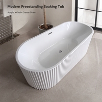Fournisseur de baignoire acrylique de 67 pouces, vente en gros, baignoire autoportante pour adulte, blanche, installation Offre Spéciale, sortie d'usine d'ingénierie d'hôtel