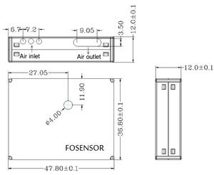 Fosen Nhà cung cấp độ chính xác cao môi trường không khí giám sát cảm biến CO2 TVOC nhiệt độ độ ẩm đa phát hiện khí Mô-đun cảm biến - Product Image 2