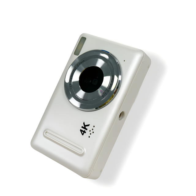 White & Black Mini Pocket Digital Camera Portable Professional Photography Prop 8M Sensor 4K Video Resolution Christmas Gifts