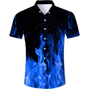 Fitspi camicia da uomo manica corta novità modello 3D vacanza estate Slim Fit Top t-Shirt all'ingrosso