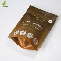Sachets refermables mats personnalisés avec fermeture éclair pour capsules de compléments alimentaires, pilules, médicaments à base de plantes, emballage de qualité alimentaire