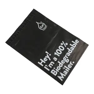 Özel tasarım çevre dostu siyah co-ex LDPE poli Mailers nakliye zarflar posta çantası giyim için