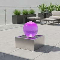 Fontaine sphérique en acrylique de 16', pré-percée, 40 cm, boule transparente pour jardin et cour arrière