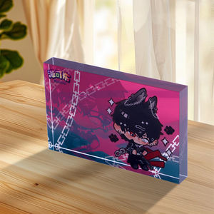 عرض خاص طباعة ملونة بتقنية الأشعة تحت الحى شفافة سميكة واقف مربعة أكريليك لافتات كتل طباعة ثلاثية الأبعاد أنيمي أكريليك الطوب - Product Image 3