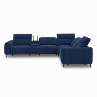 Canapé sectionnel électrique moderne avec lumières de lecture et console de rangement, canapé motorisé pour home cinéma et salon