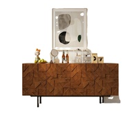 Mueble de Madera Maciza Móvil de Estilo Retro Vintage, Fabricación Personalizada, para Sala de Estar, Dormitorio, Recibidor, Almacenamiento