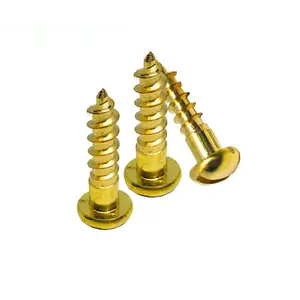 High Quantity Brass Slotted Round Head Wood Screws DIN96