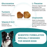 Complément pour les hanches et les articulations des chiens, glucosamine, chondroïtine, MSM, comprimés à mâcher souples, soutien à la mobilité, soulagement de la douleur, oméga 3 et 6, soin articulaire naturel