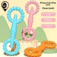 Nouveau jouet à mâcher pour chien en caoutchouc, anneau de traction, bâton de dentition interactif, résistant à l'usure