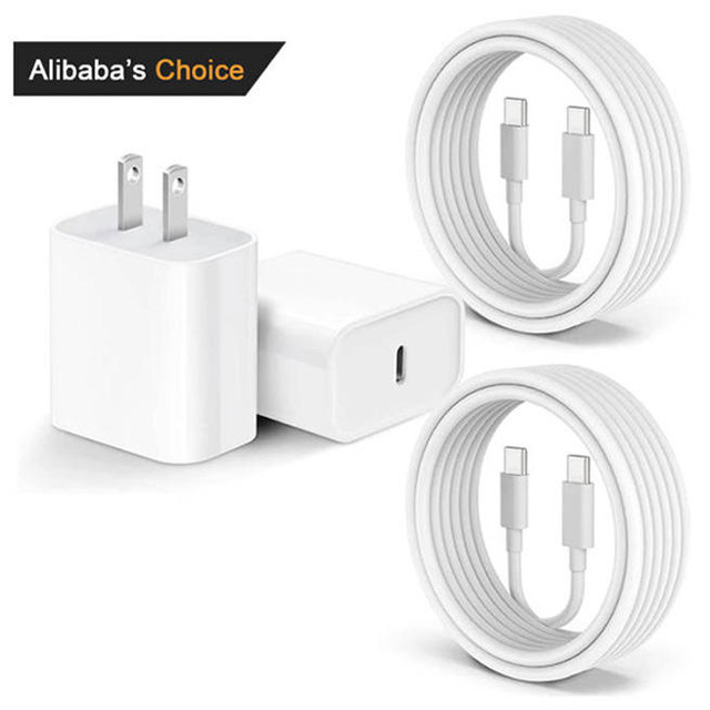 Original 20W PD Wall Charger for Iphone Fast Charging Data Cable with UK EU US Plug Quality Power Adapter