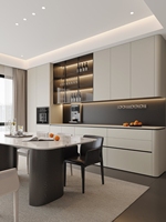 Meuble buffet silencieux à fermeture douce, sans bruit de choc, pour dîner en famille tard dans la nuit, avec espace de rangement