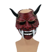 Masques de fête en latex avec lumière LED effrayante pour Halloween, masque intégral pour cosplay, masque de casque pour le jeu Purge Neon