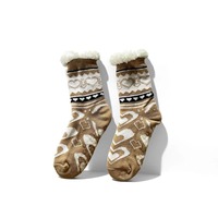 Chaussettes pantoufles à double couche de haute qualité à motif animal pour filles
