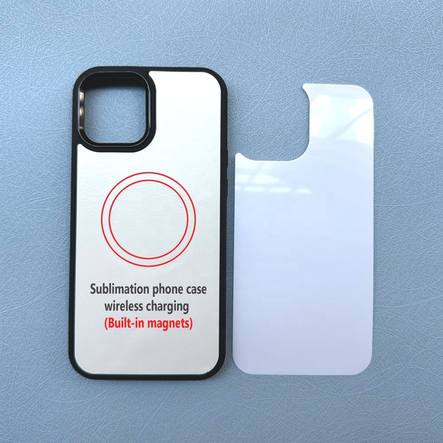 2 in 1 Tpu  Wireless Charging Compatible Heat Press Blank Sublimation Phone Case for Iphone 13 Pro Max