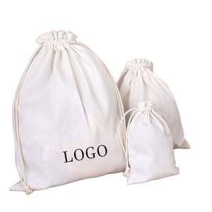 Sac cadeau personnalisé en coton biologique à fond rond pour bougies, avec cordon de serrage, pochette en coton naturel pour bougies - Product Image 1