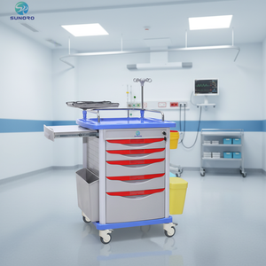 Carrello Medico di Emergenza in ABS di Alta Qualità per Cliniche e Ospedali, Carrello di Soccorso - Product Image 6