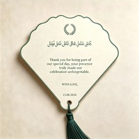 Abanicos de Papel Personalizados con Monograma, Dorados, con Borlas, para Bodas, Invitaciones, Recuerdos para Invitados