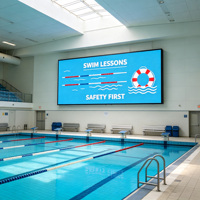 Pantalla LED para Interiores P2 P2.5 con Empalme Frontal sin Costuras para Publicidad en Piscinas e Información en Tiempo Real