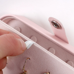 Portable Compact Jewelry Box Double Layer Leather <b>Storage</b> For Earrings <b>Rings</b> Necklaces Pink 11x16x5cm Desktop Travel Organizer - Product Image 2