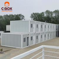 Cbox Maison conteneur modulaire préfabriquée à deux étages pour dortoirs de travailleurs et camps de construction