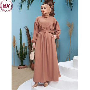 Elegant High Quality Crepe <strong>Abaya</strong> Dress for Muslim Women Front Button Dubai Islamic Clothing <strong>Modanisa</strong> Islamic Clothing Collection - Product Image 3