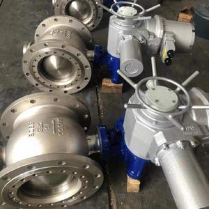 Vanne à bille à passage intégral à étanchéité rigide électrique en acier moulé PQ340H-16C, manuelle, à turbine, montage latéral excentrique pour eau et gaz, OEM - Product Image 3