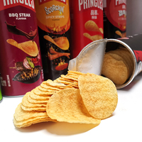Snacks Exóticos al por Mayor, Papas Fritas Crujientes y Saladas en Lata de 110g, Venta al por Mayor, Snacks Crujientes HALAL, Origen China