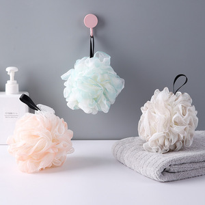 Bath Ball Soft Mesh Exfoliating Sponge Hanging Bath Flower For Adults Pink And Blue - Product Image 2