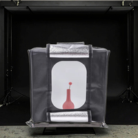 Portable 60CM LED Photo Studio boîte d'éclairage Portable Photo boîte 3 couleurs pour bijoux vidéo photographie USB fait tissu en aluminium