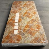 Panneau mural en PVC solide finition marbre brillant flexible, 280 cm, vinyle UPVC, design marbre doré