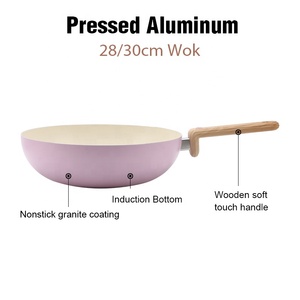 <span class=keywords><strong>Wok</strong></span> de Cocina Comercial de Alta Gama, Nuevo, de Aluminio Morado con Fondo de Granito, Antiadherente, para Inducción - Product Image 2