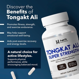 Tongkat Ali 120 viên nang-với Tribulus terrestris và bioperine, mũ chay, không biến đổi gen, gluten miễn phí, chiết xuất mạnh - Product Image 3