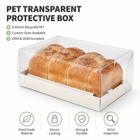 Boîte de rangement pour aliments en PET transparente personnalisée, emballage écologique en forme de coquille, boîte de vente au détail pour macarons, biscuits, gâteaux