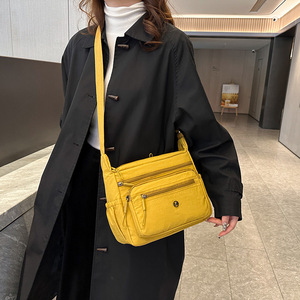 Large Capacity Minimalist Crossbody Bag Multi Layer Storage Water Resistant Nylon Shoulder Bag For Women Everyday Use - Product Image 3